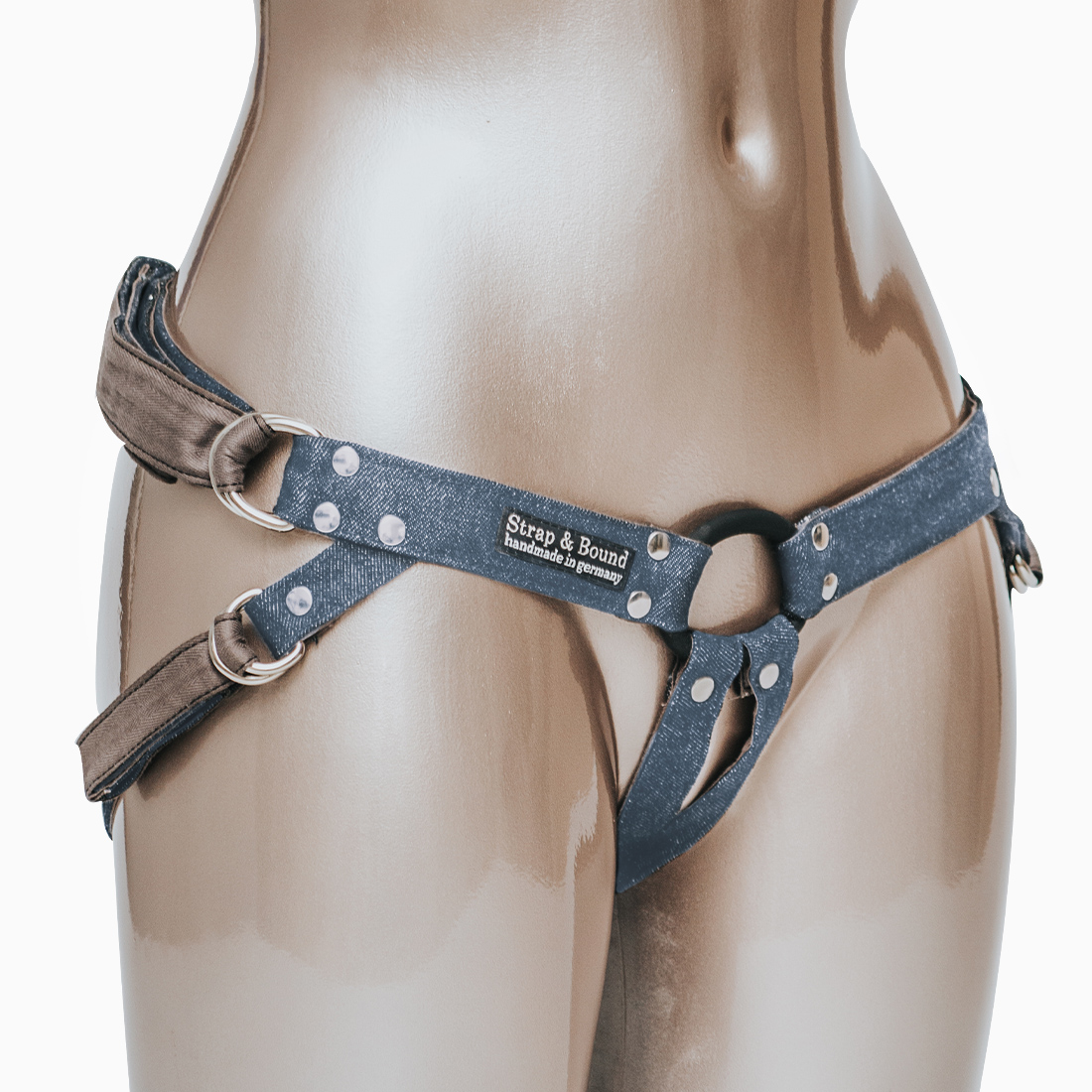 Fun Factory Strap & Bound uprząż strap-on jeansowa jasna