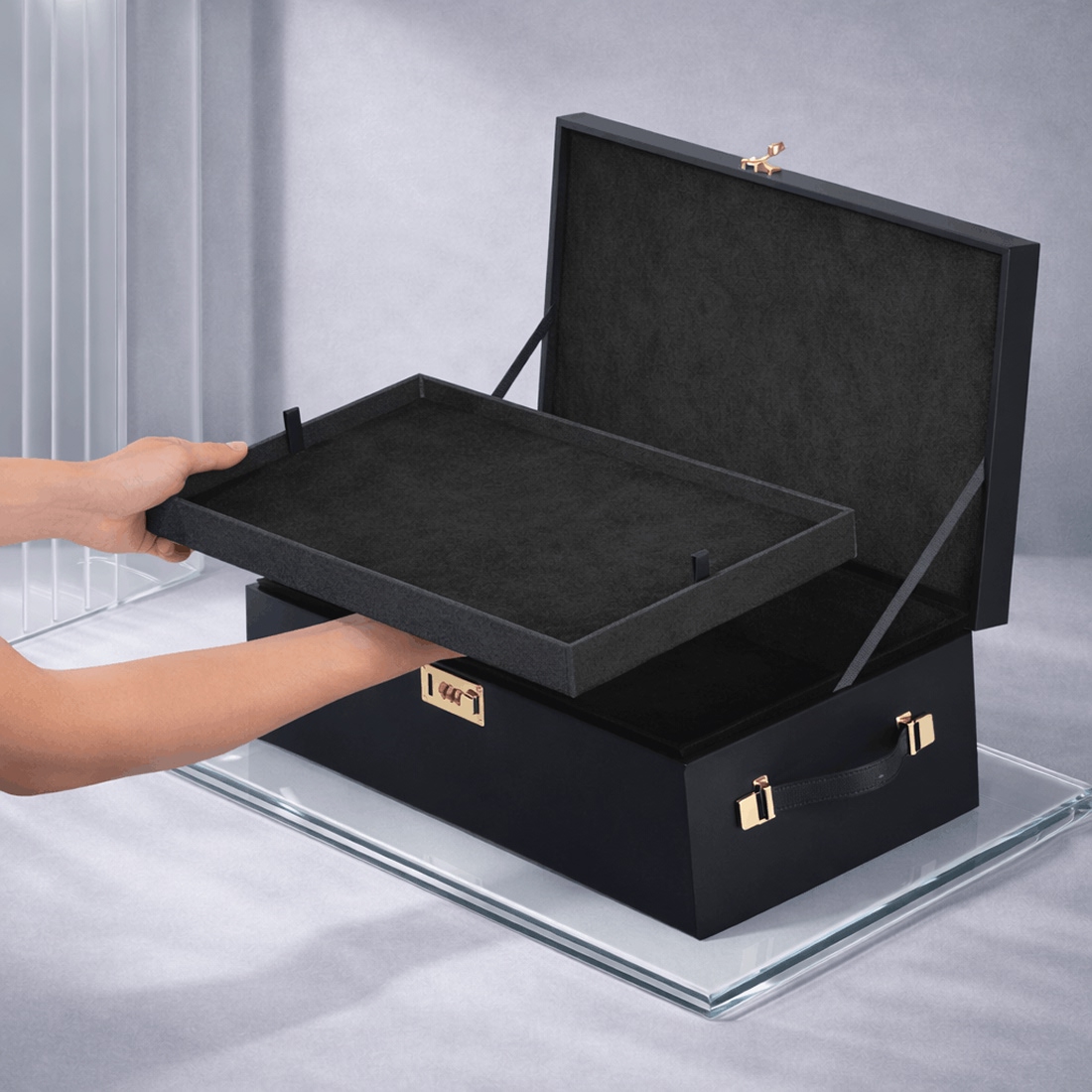 Strap-On-Me Le Coffret kuferek na gadżety z zamkiem szyfrowym