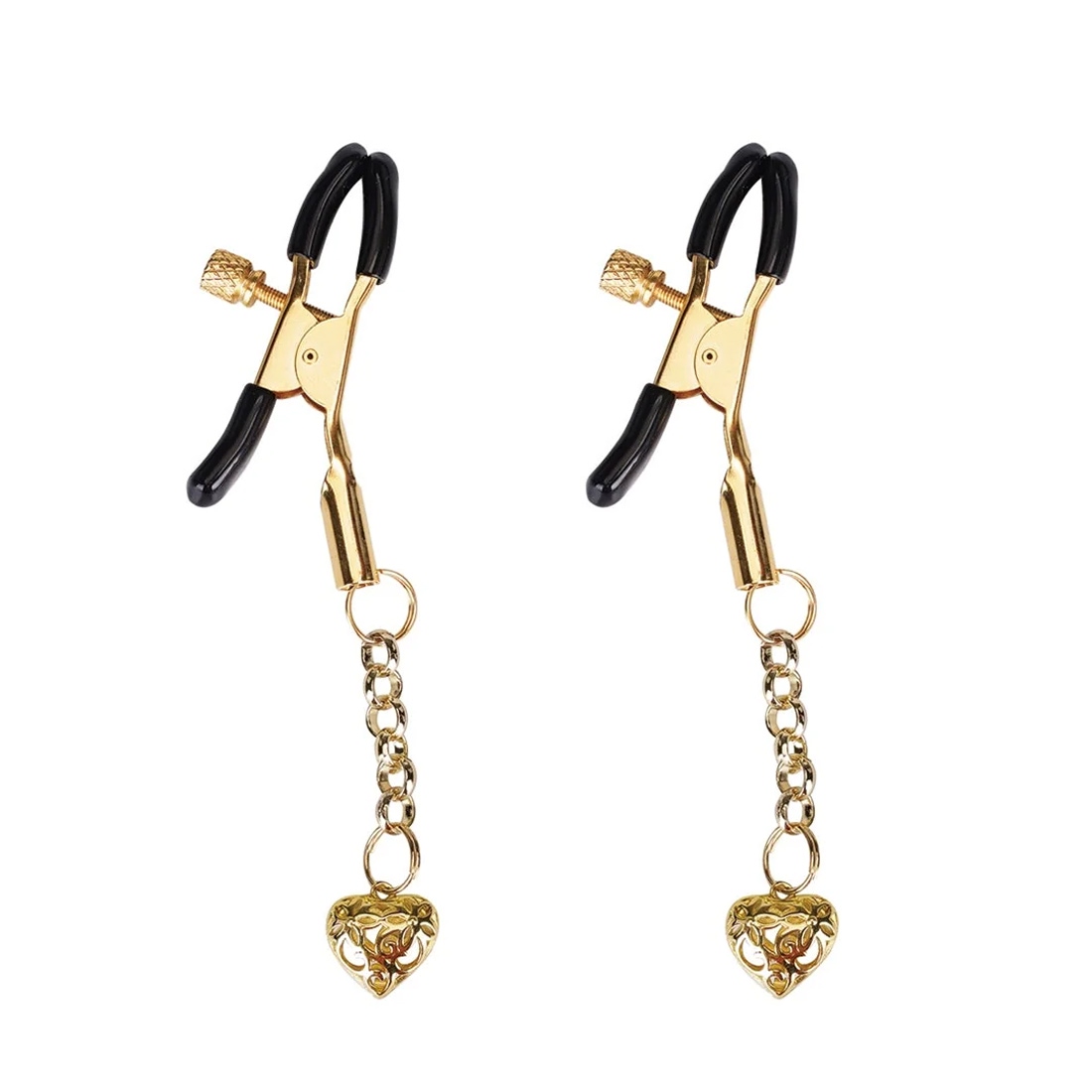 Liebe Seele Gold Hollow Heart zaciski na sutki