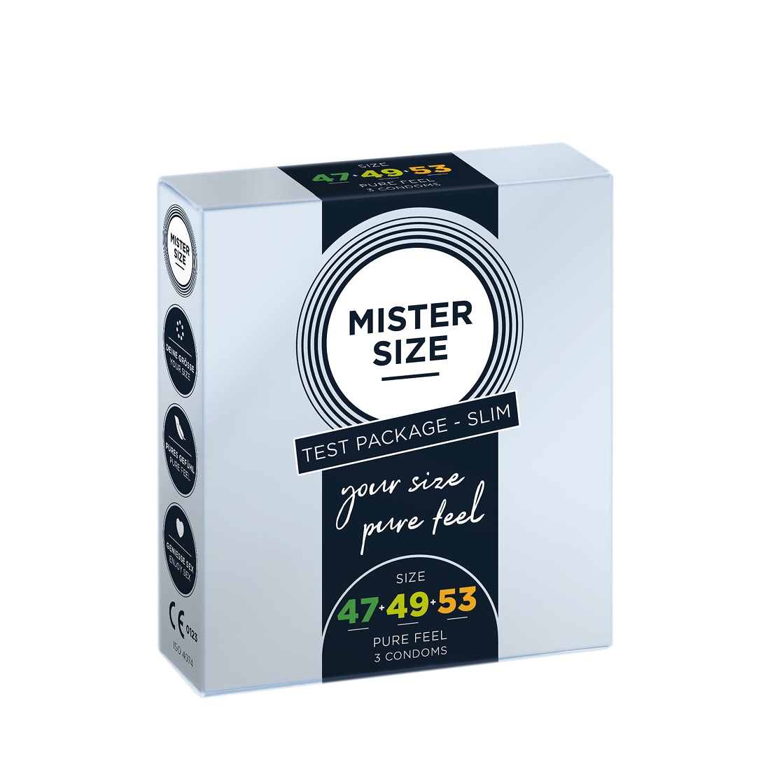 Mister Size 47 49 53 zestaw testowy prezerwatyw w małym rozmiarze