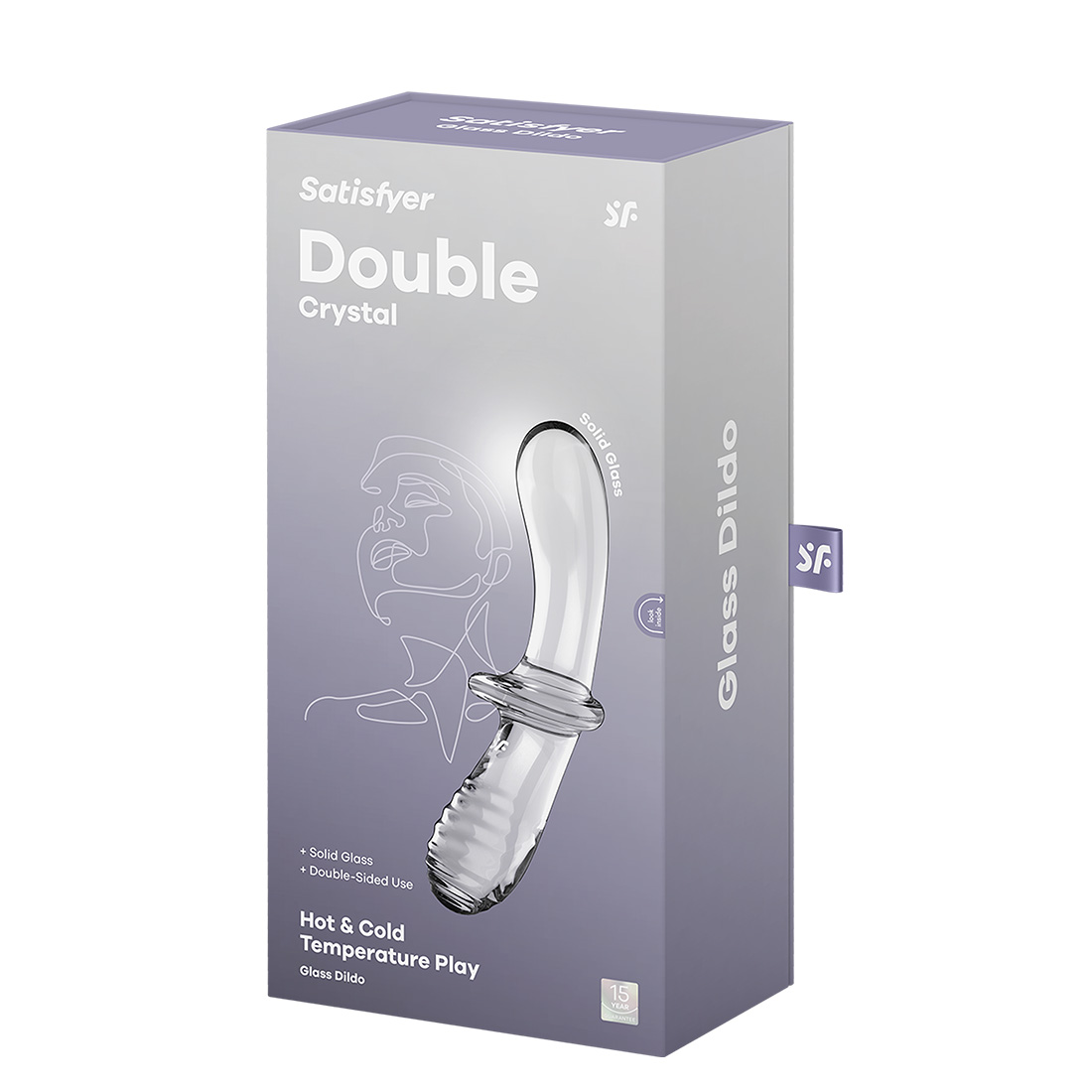 Satisfyer Double Crystal podwójne szklane dildo