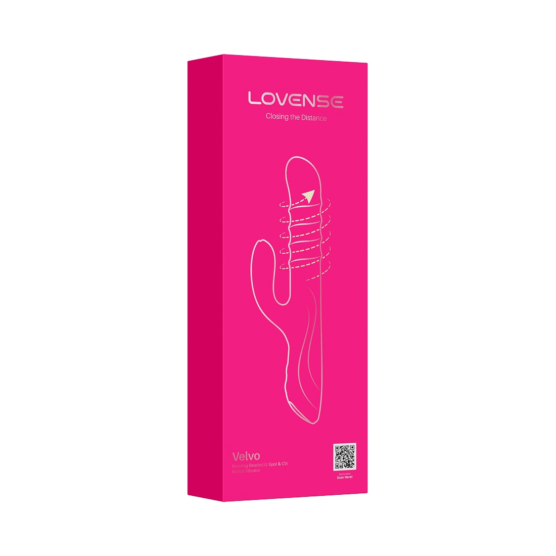 Lovense Velvo rotujący wibrator króliczek z obrotowymi kuleczkami sterowany aplikacją