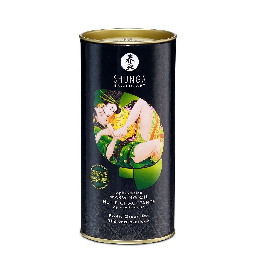 Shunga Aphrodisiac Oil organiczny olejek do stref erogennych o smaku zielonej herbaty
