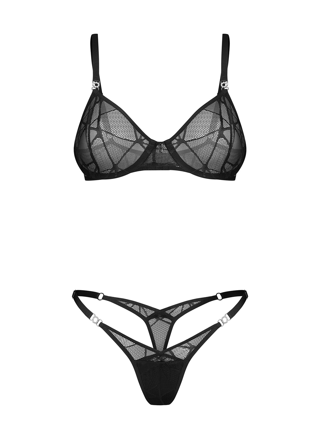 Obsessive Olianna komplet: biustonosz i stringi