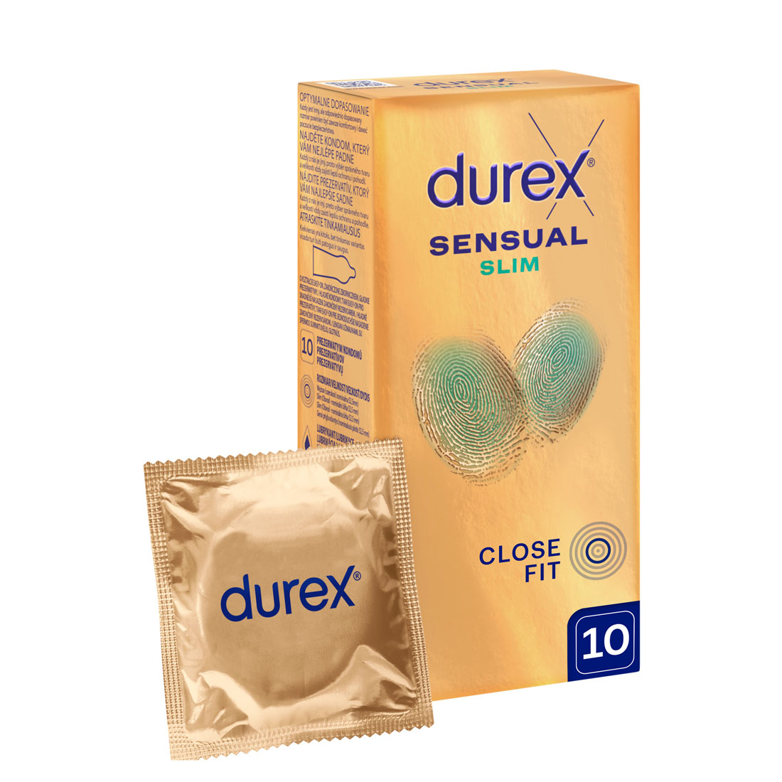 Durex Sensual Slim najcieńsze prezerwatywy dopasowane