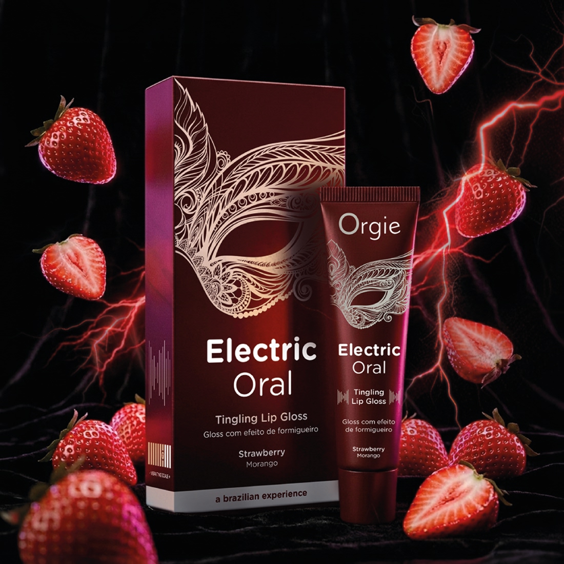 Orgie Electric Oral stymulujący balsam oralny o smaku truskawkowym