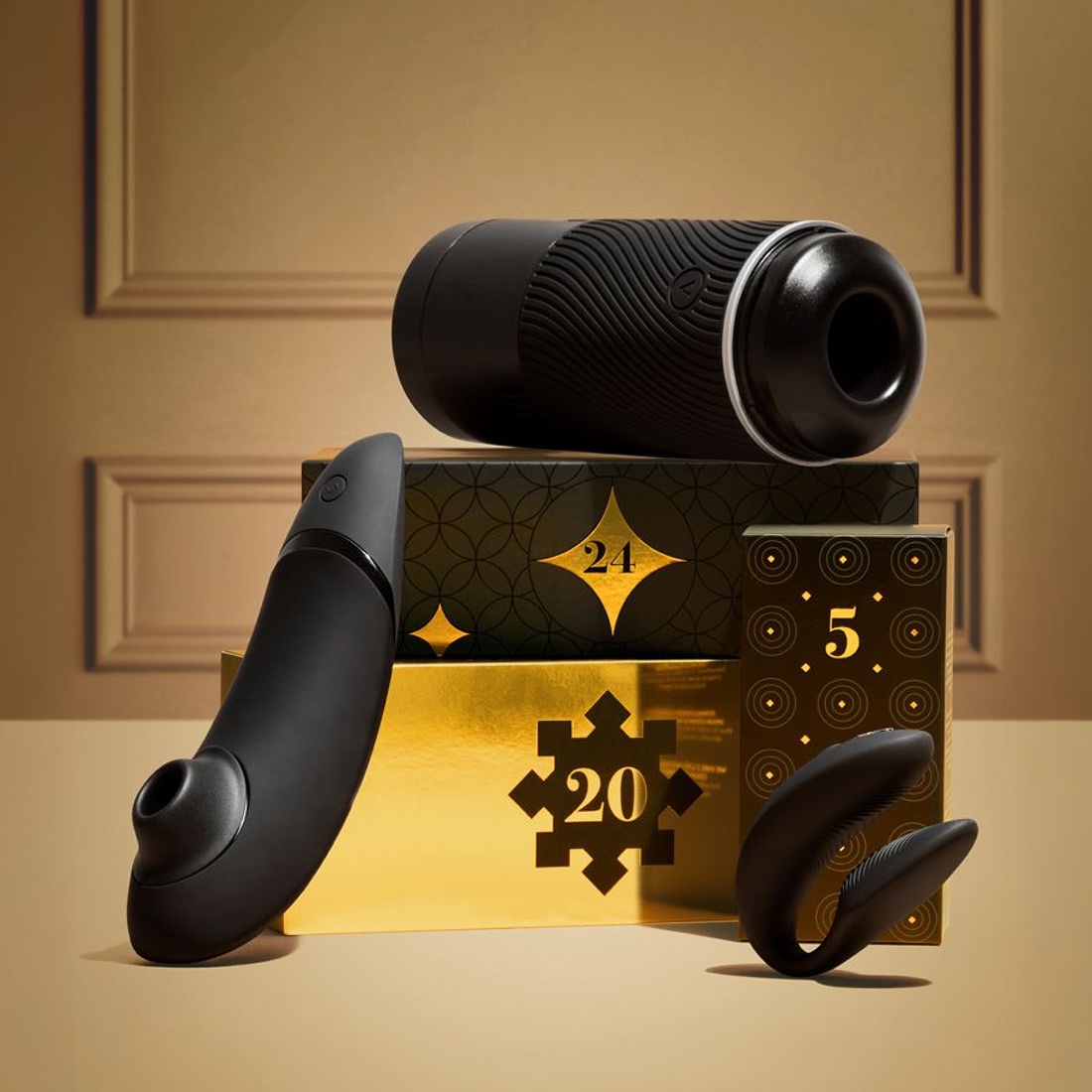 Womanizer Indulge in Luxury kalendarz z gadżetami i akcesoriami dla par na 24 dni