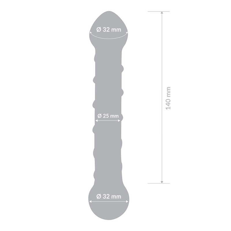 Gläs Spiral szklane dildo