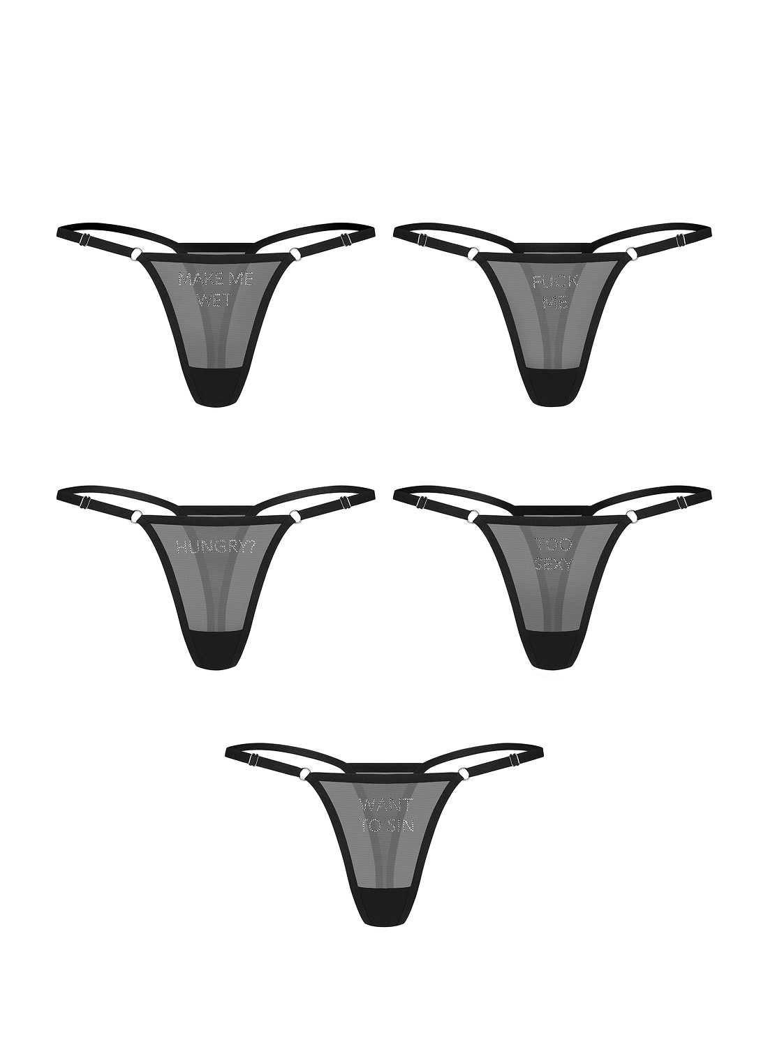 Obsessive Violami pięciopak stringów