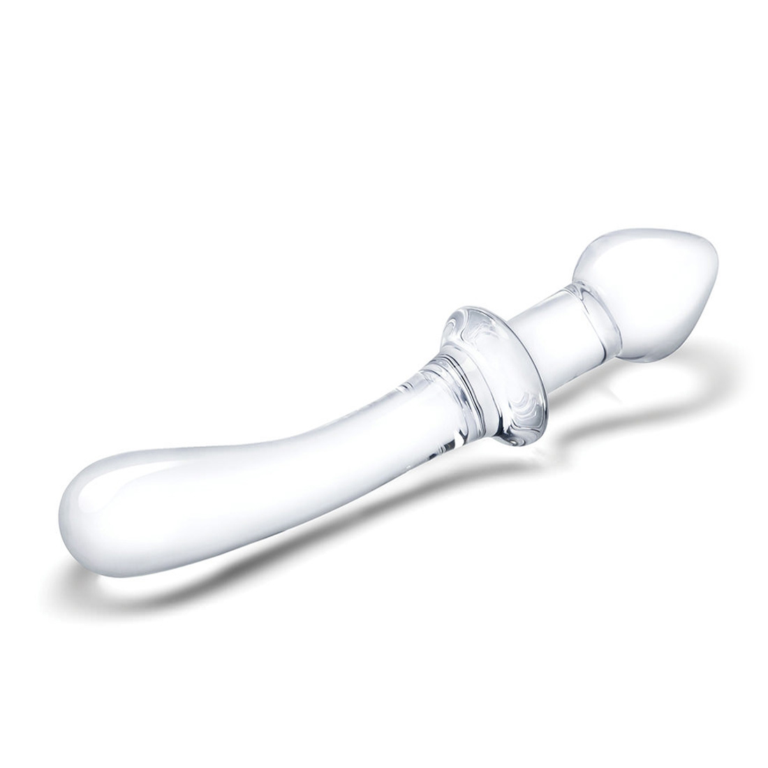 Gläs Classic Curved 2 w 1 szklane dildo i korek analny