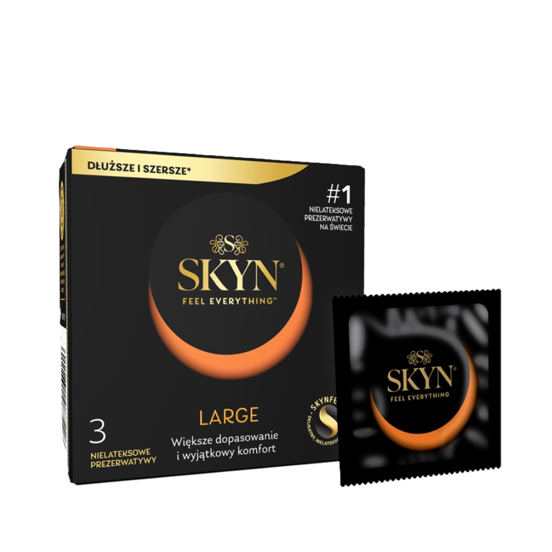 SKYN Large nielateksowe prezerwatywy powiększane