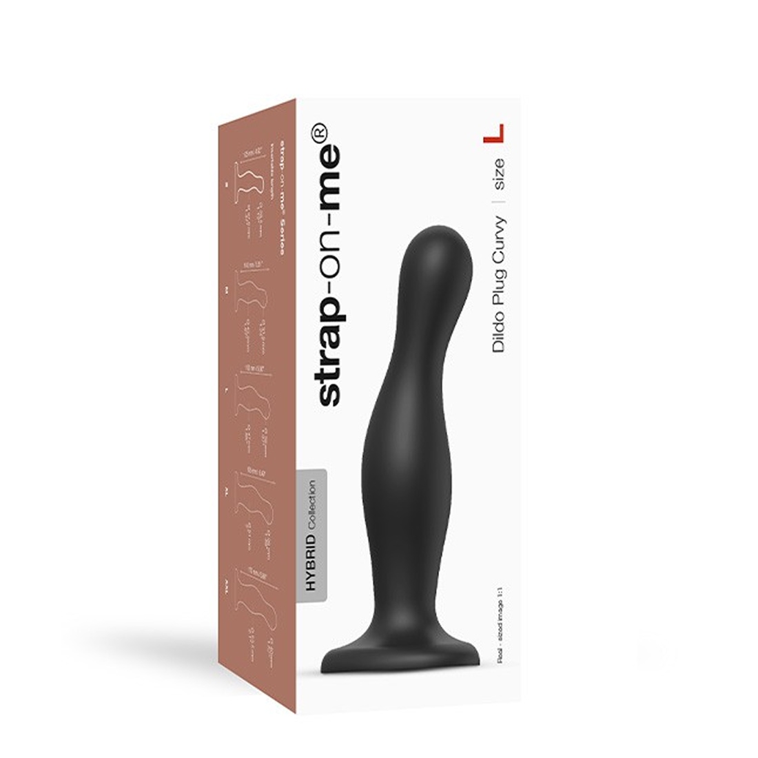 Strap-On-Me Dildo Plug Curvy L dildo z przyssawką