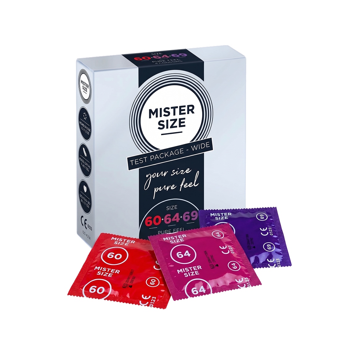 Mister Size 60 64 69 zestaw testowy prezerwatyw w dużym rozmiarze