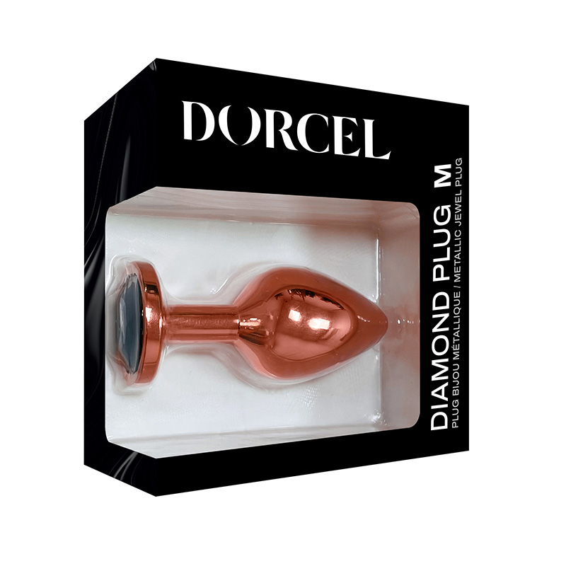 Dorcel Diamond Plug korek analny z czarnym kryształkiem M