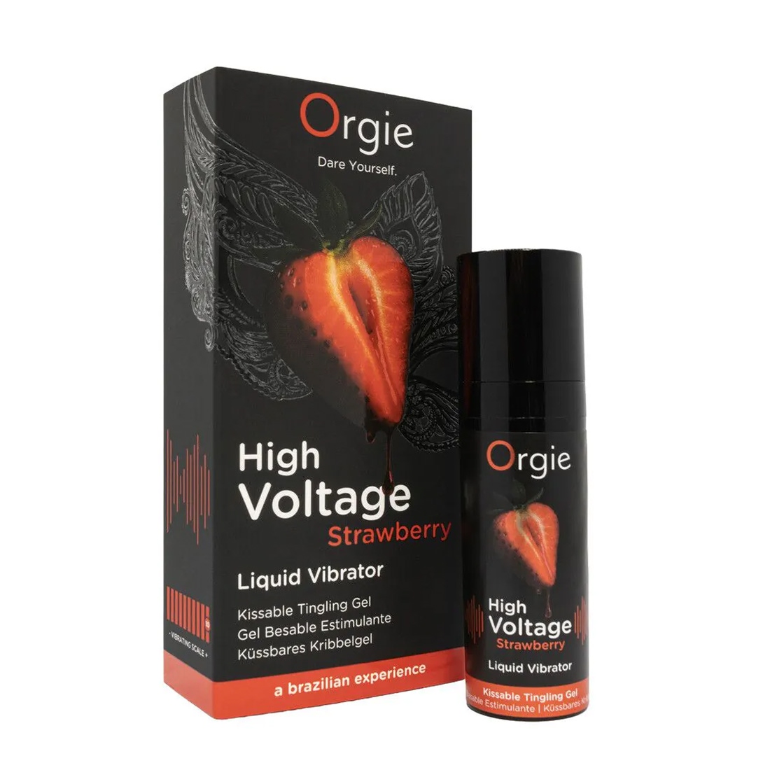 Orgie High Voltage mocny żel stymulujący dla par o smaku truskawki