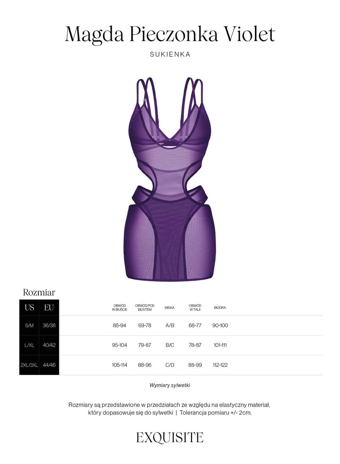 Exquisite by Obsessive MP Violet sukienka