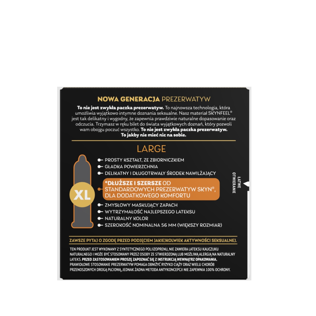SKYN Large nielateksowe prezerwatywy powiększane