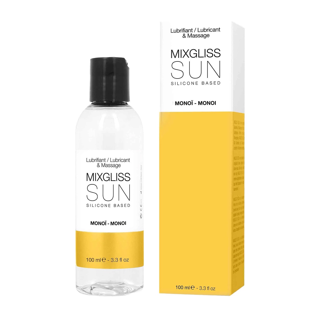 Mixgliss Sun 2 w 1 lubrykant silikonowy i żel do masażu o zapachu monoi