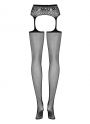 Obsessive garter stockings czarne (S307)