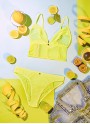 Obsessive komplet: top i figi neonowo żółty (Neonia)