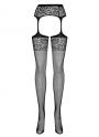 Obsessive garter stockings czarne (S500)