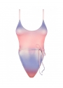 Obsessive jednoczęściowy kostium kąpielowy niebiesko-różowy (Rionella)
