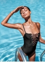 Obsessive jednoczęściowy kostium kąpielowy czarny (Beverelle)