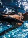 Obsessive jednoczęściowy kostium kąpielowy z podwiązkami czarny (Punta Negra)