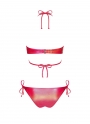 Obsessive dwuczęściowy kostium kąpielowy metaliczny czerwony (Coralya)