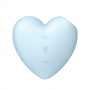Satisfyer Cutie Heart bezdotykowo-wibrujący masażer łechtaczki 2 w 1 pastelowy niebieski