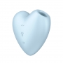 Satisfyer Cutie Heart bezdotykowo-wibrujący masażer łechtaczki 2 w 1 pastelowy niebieski