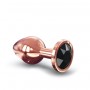 Dorcel Diamond Plug korek analny z czarnym kryształkiem różowe złoto – rozmiar M