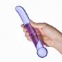 Gläs Purple G-Spot szklane dildo fioletowe