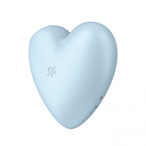 Satisfyer Cutie Heart bezdotykowo-wibrujący masażer łechtaczki 2w1 pastelowy niebieski