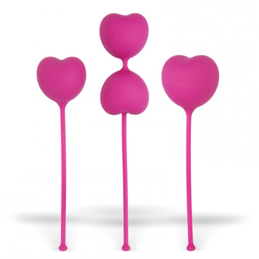 Lovelife Flex zestaw kulek gejszy w kształcie serduszek różowy