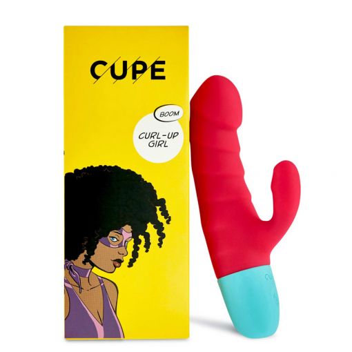 CUPE Curl-up Girl wibrator króliczek różowo - błękitny