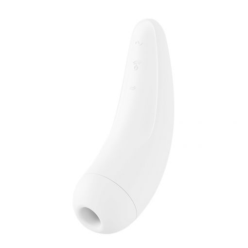 Satisfyer Curvy 2+ bezdotykowo-wibrujący masażer łechtaczki sterowany telefonem biały