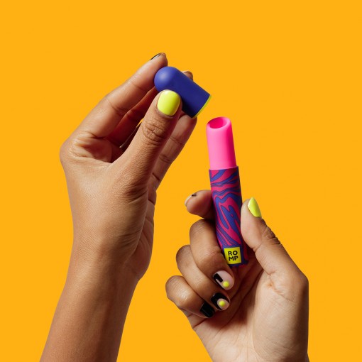 Romp by Womanizer Lipstick bezdotykowy masażer łechtaczki w kształcie szminki rożowo-granatowy