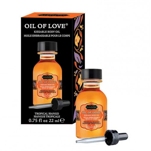Kama Sutra Oil of Love rozgrzewający olejek do gry wstępnej mango 22 ml
