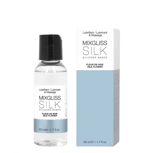Mixgliss Silk 2w1 silikonowy lubrykant i żel do masażu kwiat jedwabiu 50 ml