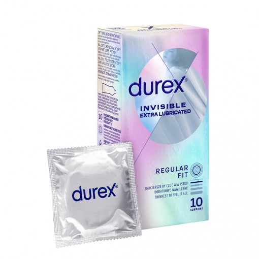 Durex Invisible najcieńsze prezerwatywy dodatkowo nawilżane 10 szt.