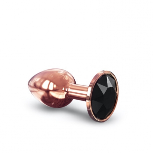 Dorcel Diamond Plug korek analny z czarnym kryształkiem różowe złoto – rozmiar S