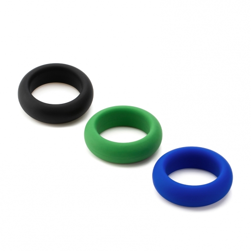 Je Joue C-Ring Set zestaw 3 pierścieni erekcyjnych czarny, zielony, granatowy
