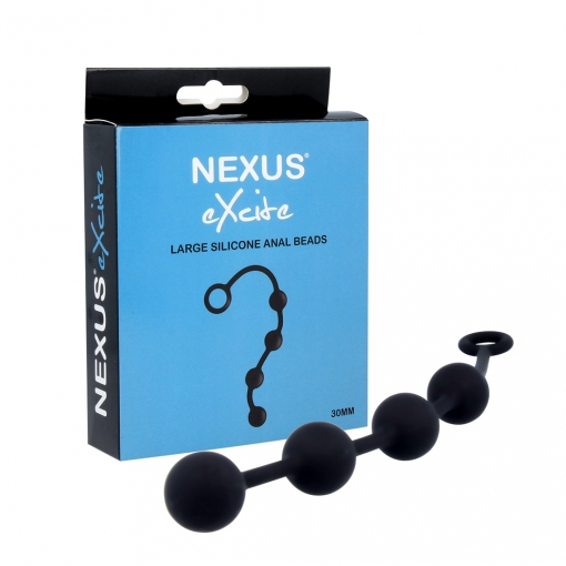 Nexus Excite koraliki analne czarne - rozmiar L