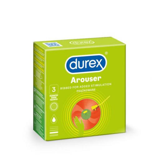 Durex Arouser prezerwatywy ze stymulującymi prążkami 3 szt.