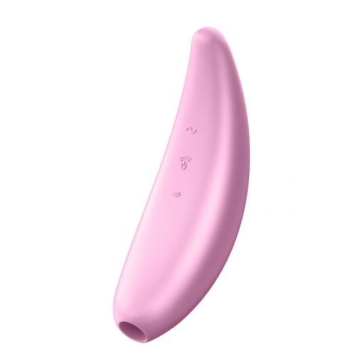 Satisfyer Curvy 3+ bezdotykowo-wibrujący masażer łechtaczki sterowany telefonem jasnoróżowy