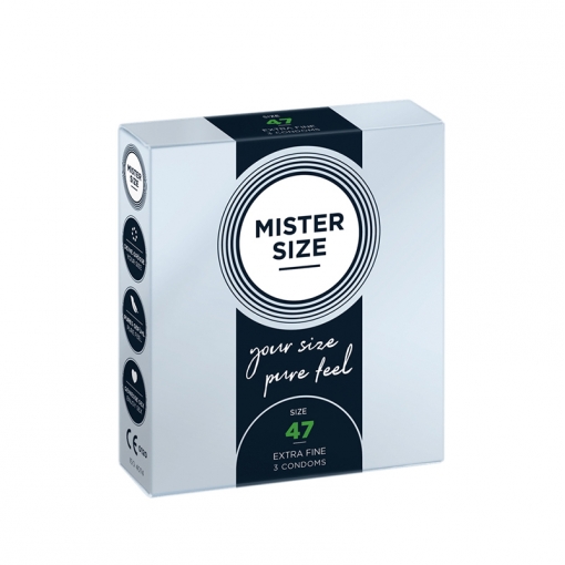 Mister Size 47 prezerwatywy dla obwodu 9,5 - 10 cm 3 szt.