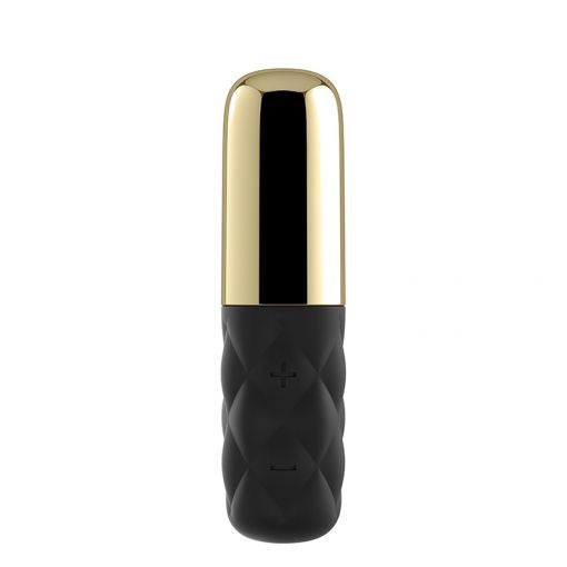 Satisfyer Lovely Honey miniwibrator w kształcie szminki czarno-złoty