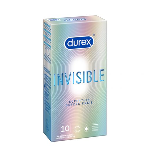 Durex Invisible najcieńsze prezerwatywy 10 szt.