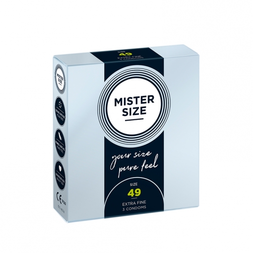 Mister Size 49 prezerwatywy dla obwodu 10 - 11 cm 3 szt.